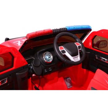 Auto SUV Straż Pożarna na akumulator dla dzieci + Syreny + Światła + Megafon + Pilot